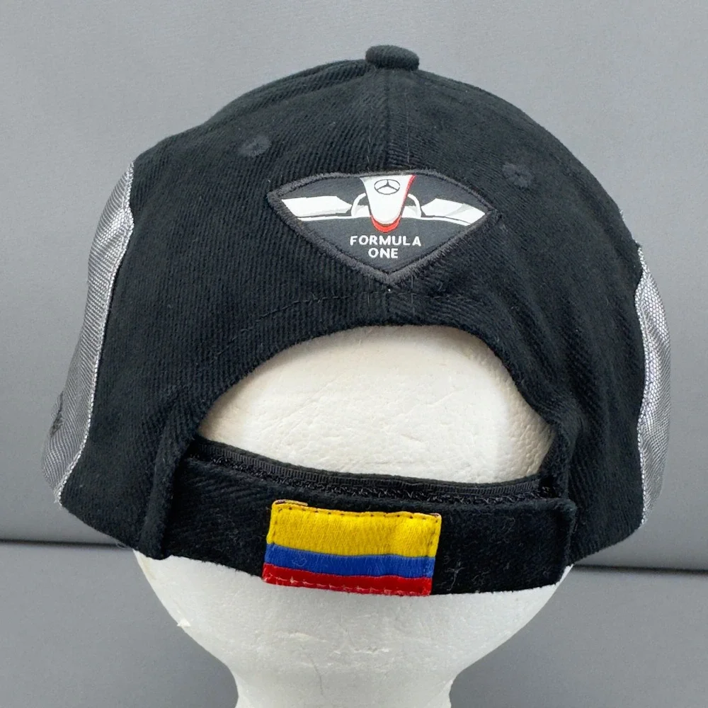 Mercedes-Benz Team McLaren F1 Juan Montoya Racing Hat‎ Black Silver Adjustable